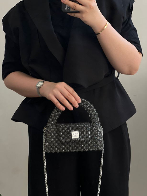 کیف مرواریدی کریستالی